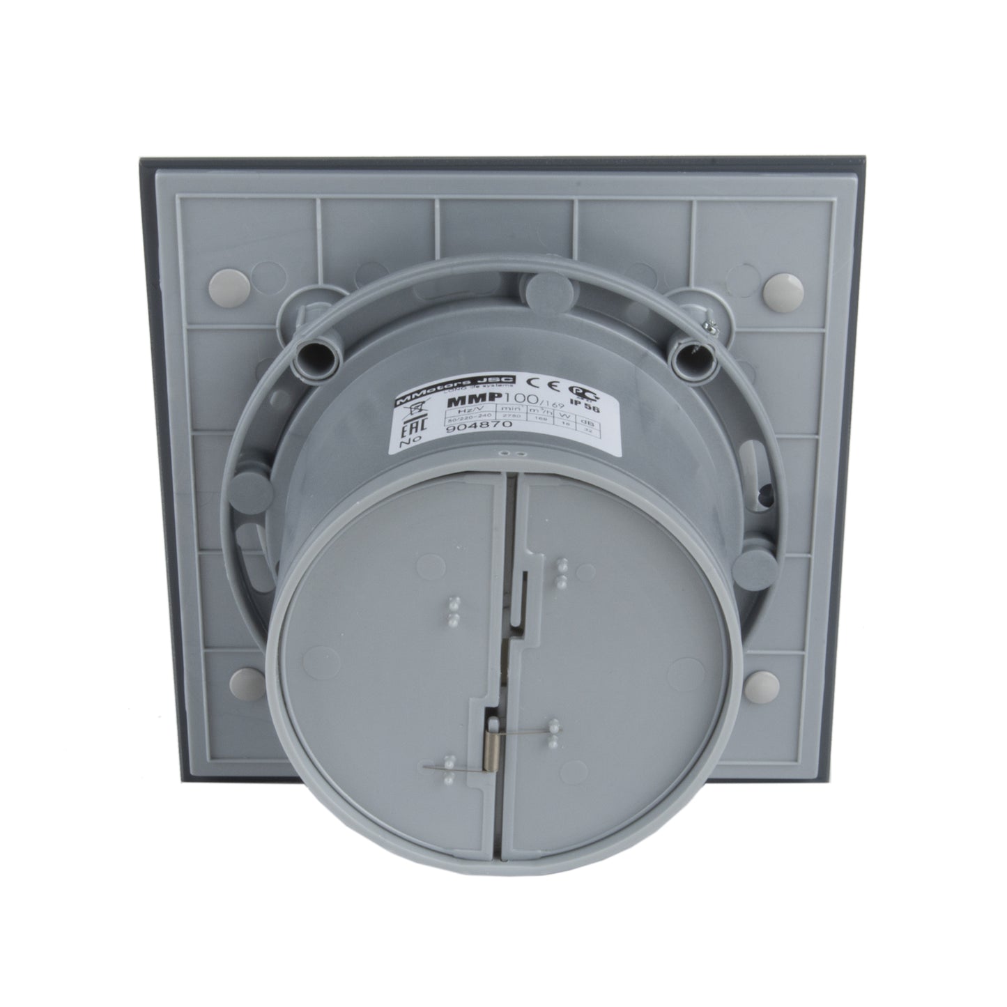 Designer extractor fan MMP Ø100, 169 m³/h, glass, dark grey