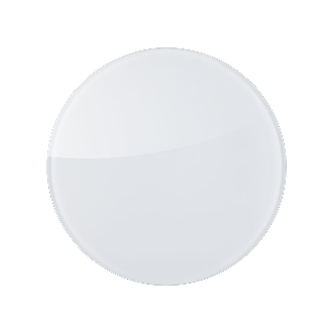 Bathroom fan round white glass panel gloss front