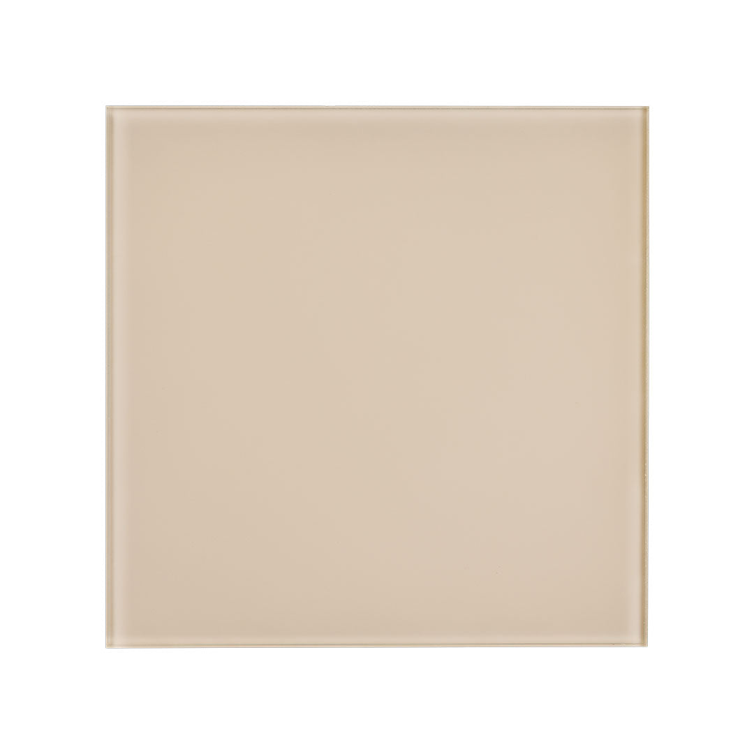 Bathroom fan glass panel cream front