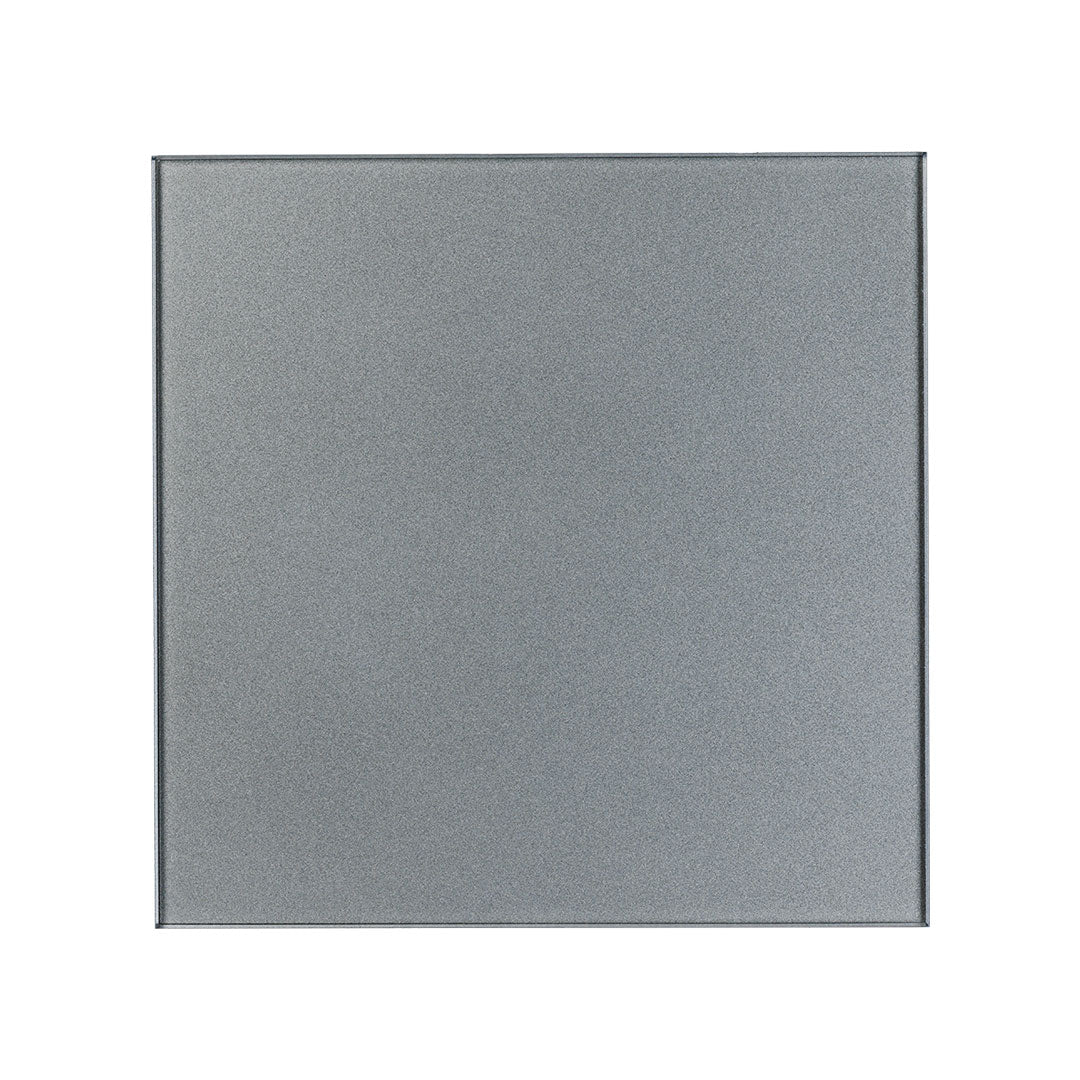 Bathroom fan glass panel dark grey front