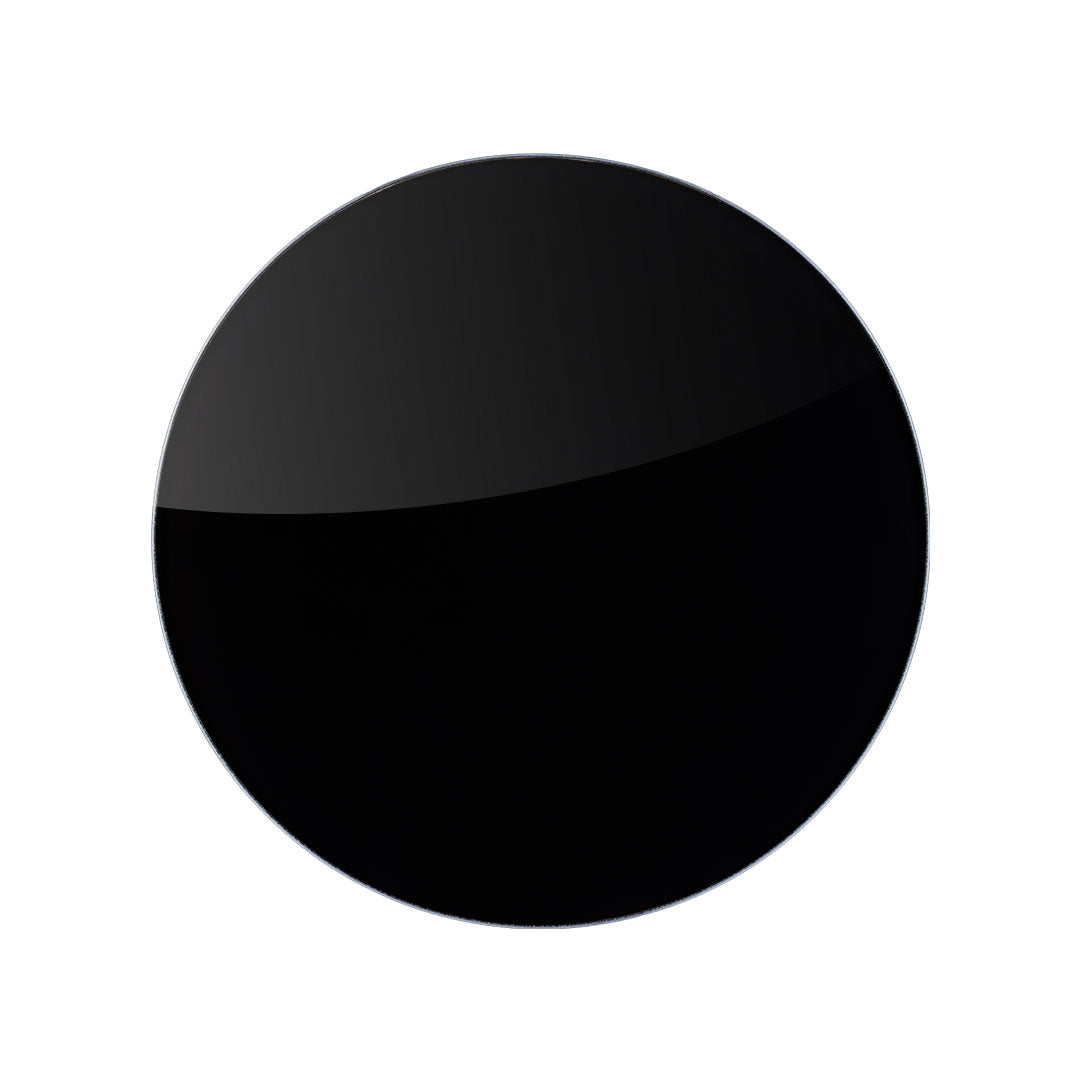 Bathroom fan round black glass panel gloss front
