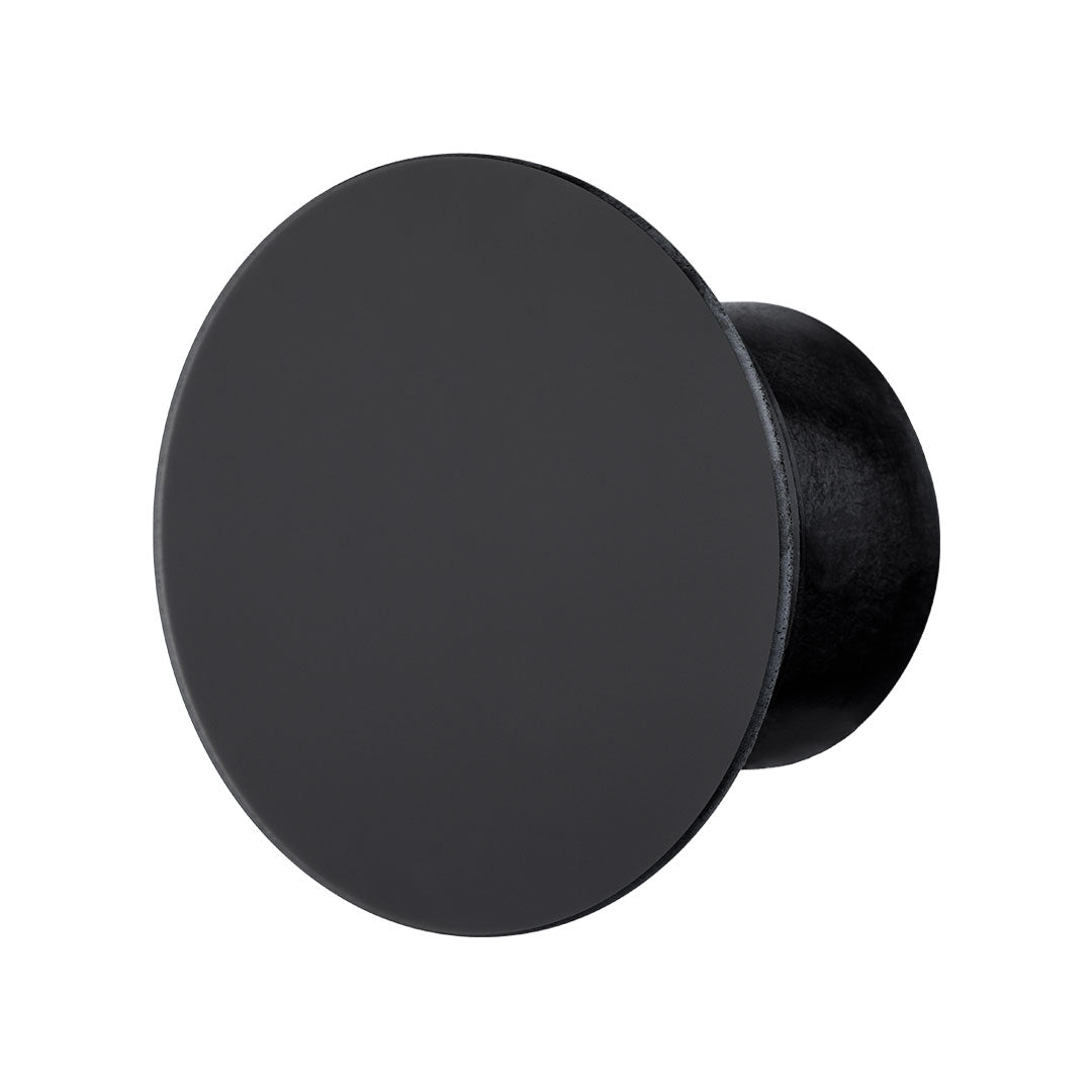 Bathroom fan round black glass panel matt profile