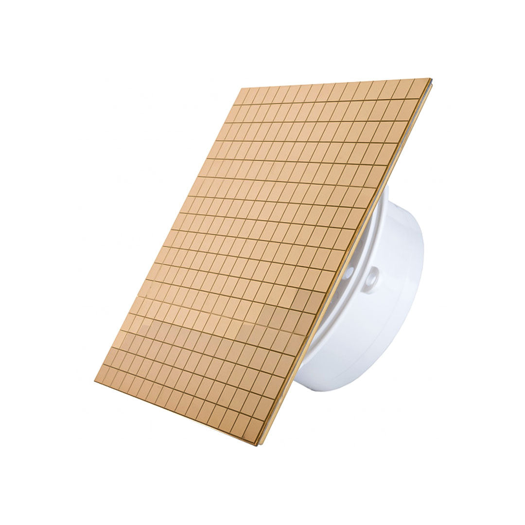 Bathroom fan ultra thin sport spigot gold spark glass square profile