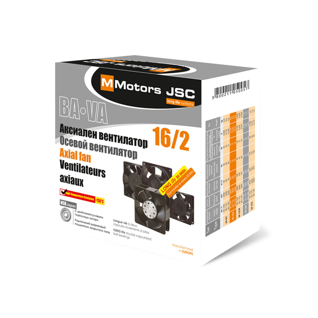 Heat resistant axial fan VA T 16-2 package