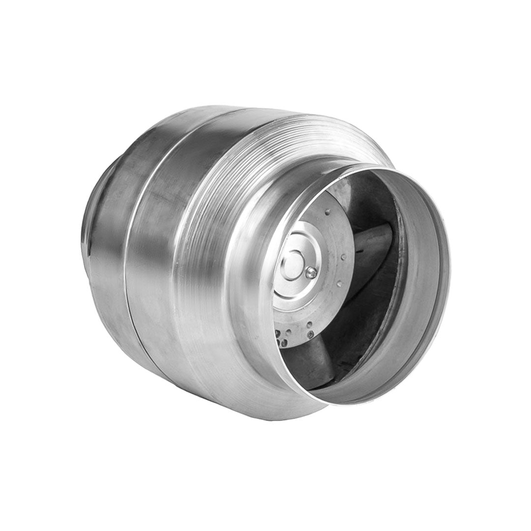 Heat resistant inline duct fan VOK T 100mm 150mm back