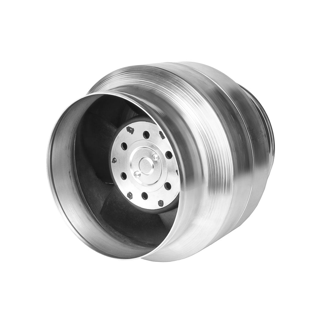 Heat resistant inline duct fan VOK T 100mm 150mm front