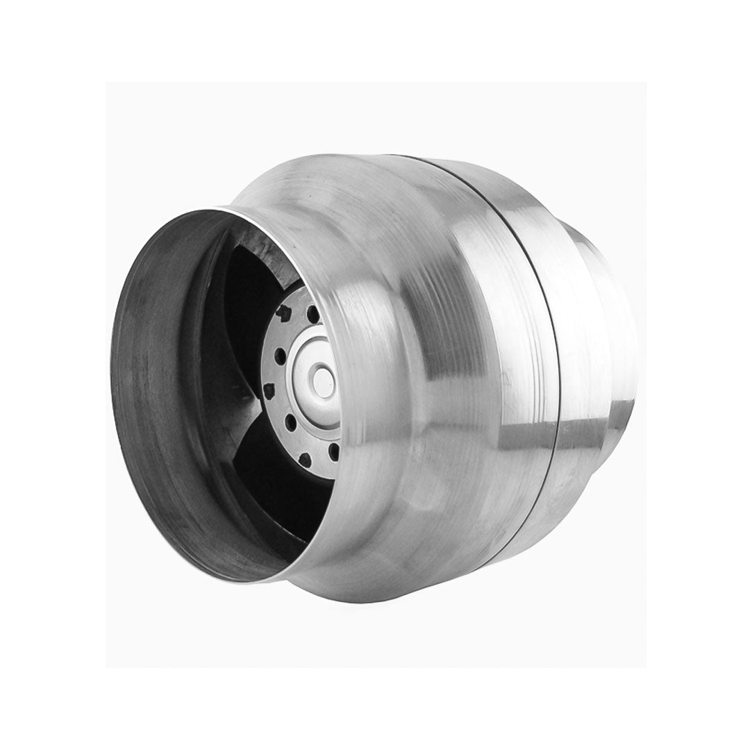 Heat resistant inline duct fan VOK T 100mm 150mm side