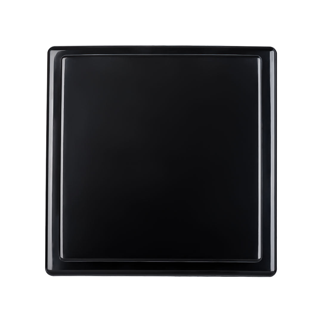 Front view of black square exhaust household fan