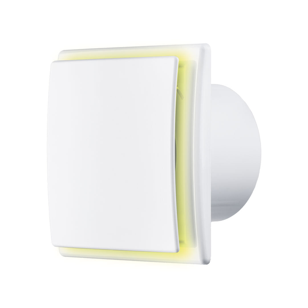 Household domestic exhaust fan white plastic yellow light profile