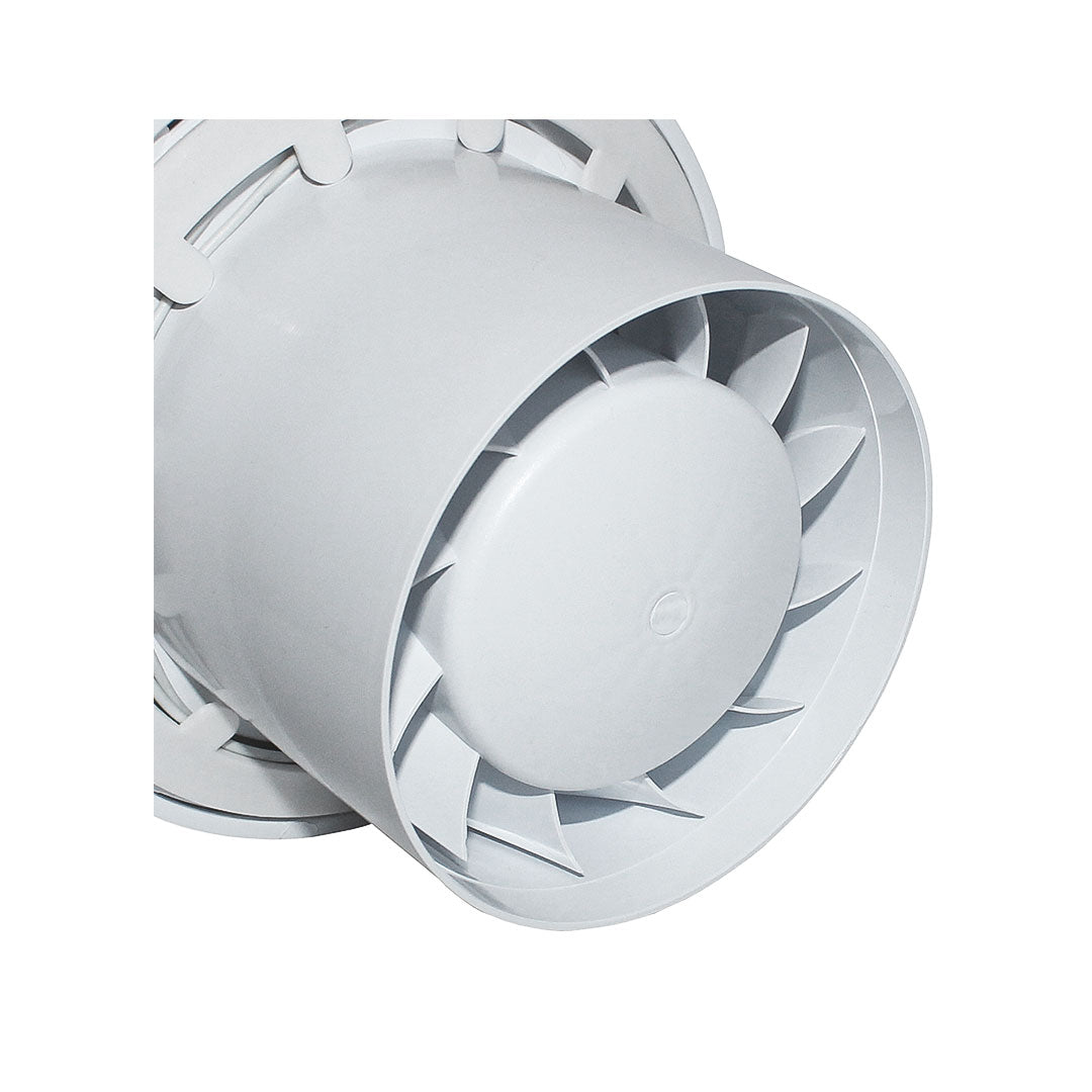 Rare view of white household exhaust fan