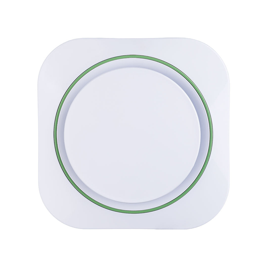 Household domestic white exhaust fan designer ring multicolor green front