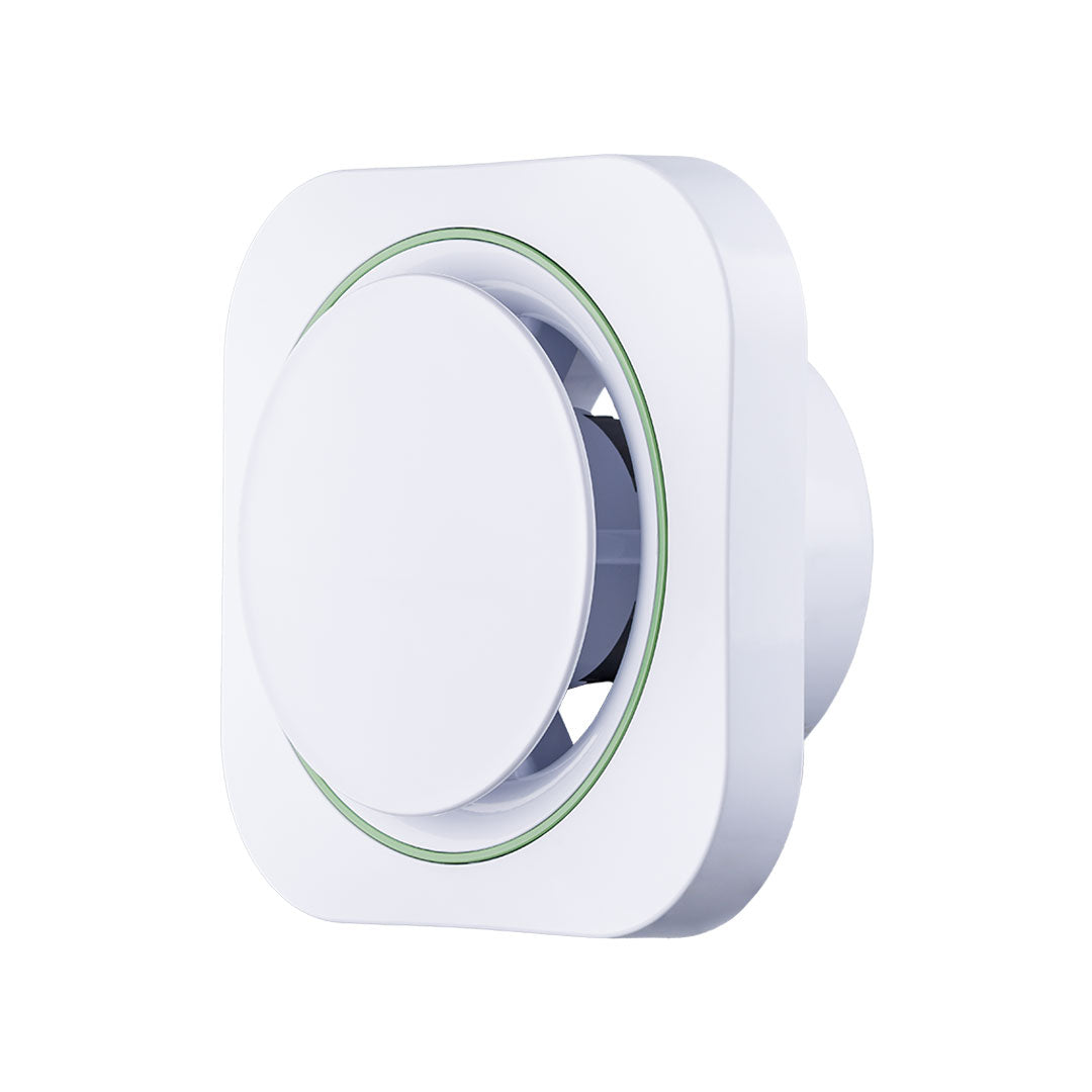 Household domestic white exhaust fan designer ring multicolor green profile