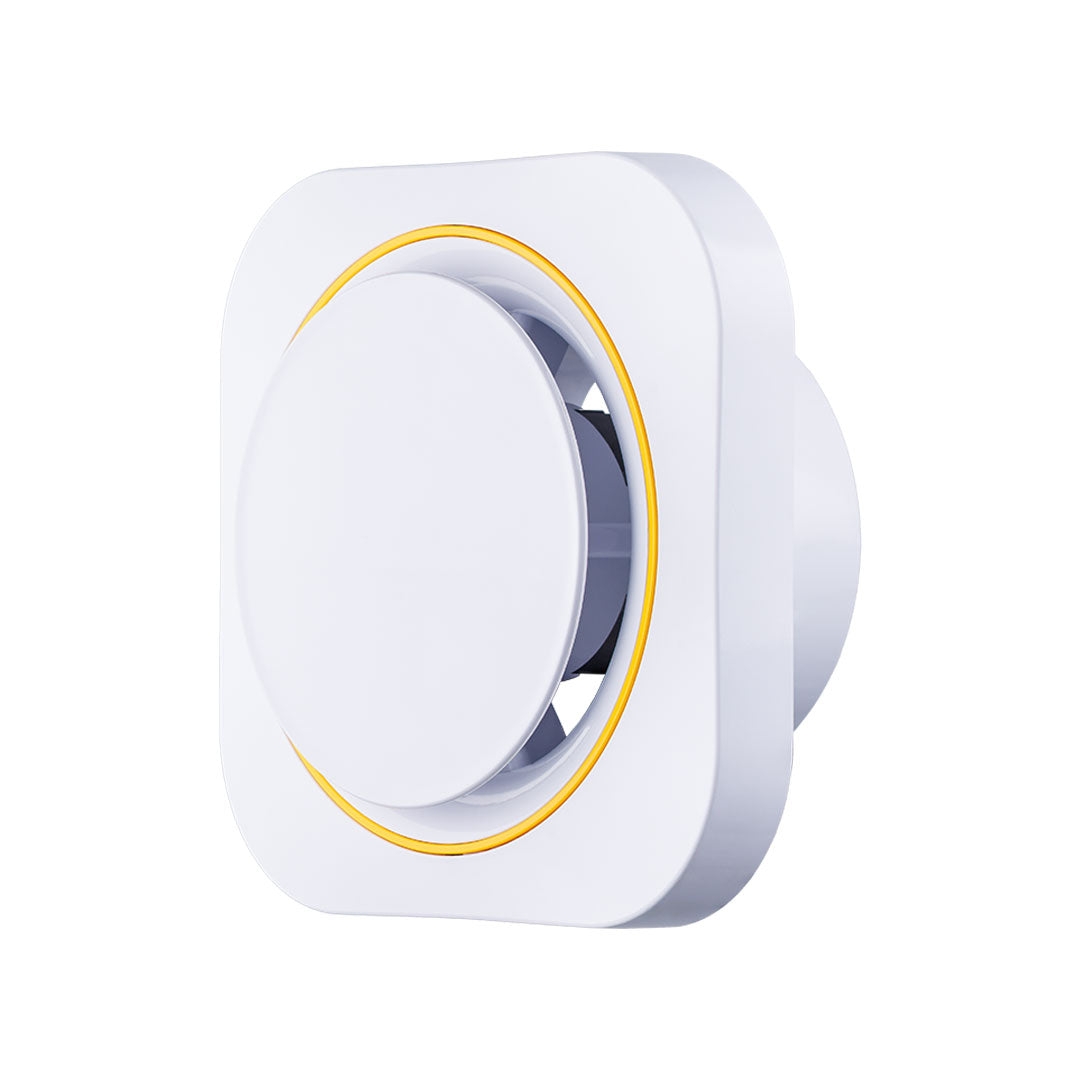 Household domestic white exhaust fan designer ring multicolor yellow profile
