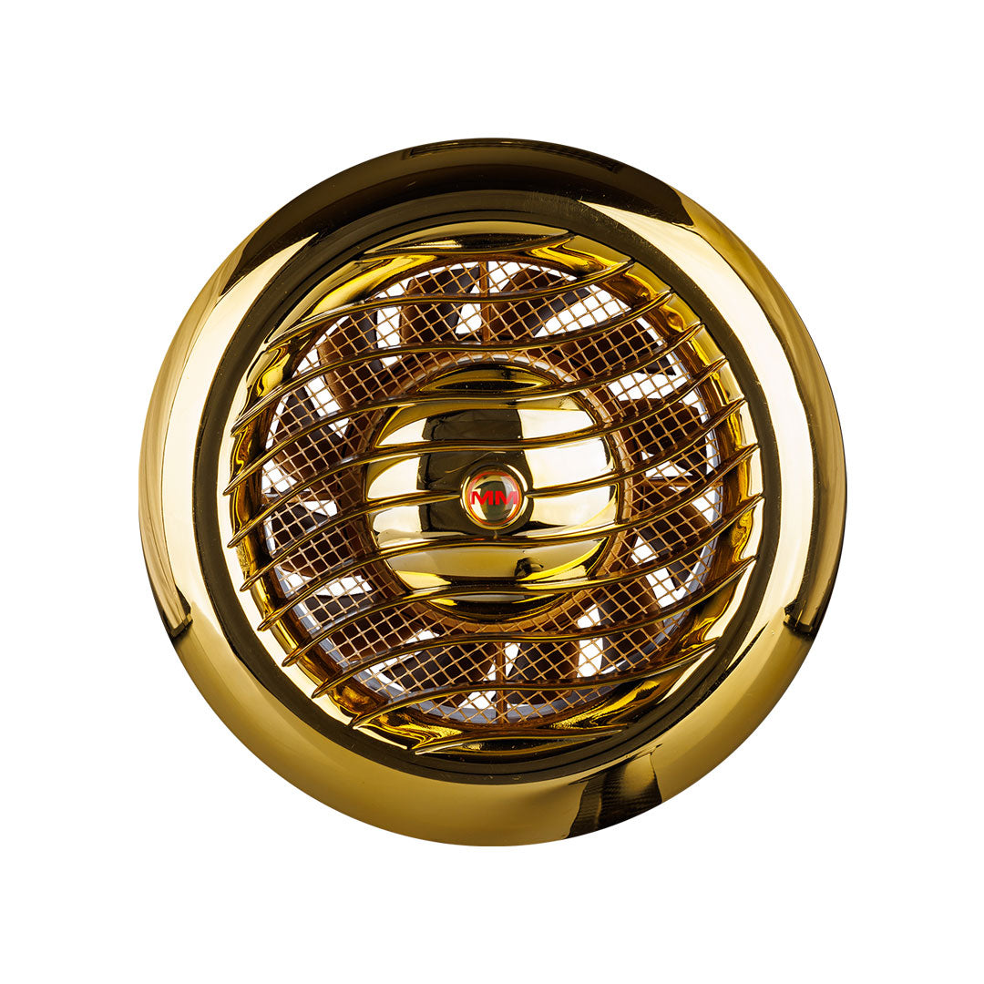 Luxury extractor fan, plated with real gold, back shutter, 105m³/h