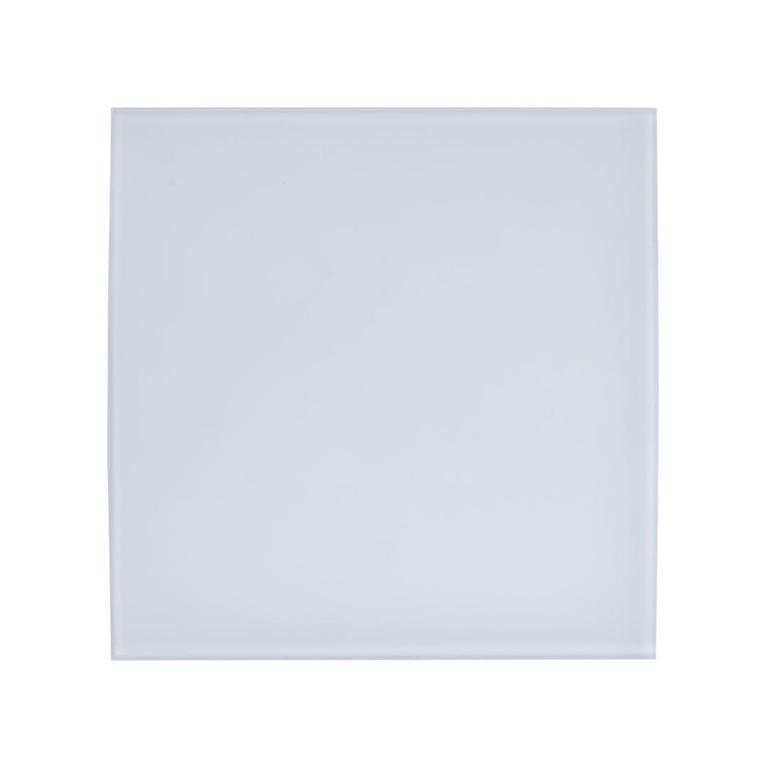 White glass bathroom fan ellipse matt front