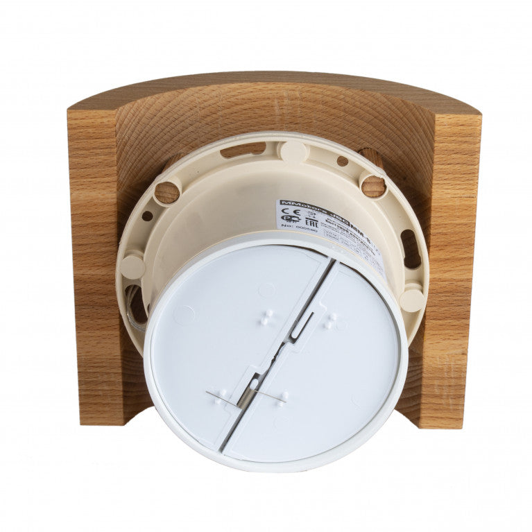 Ventilateur de sauna résistant à la chaleur MM-S ⌀100mm, 105 m³/h, bois elliptique, avec volet arrière