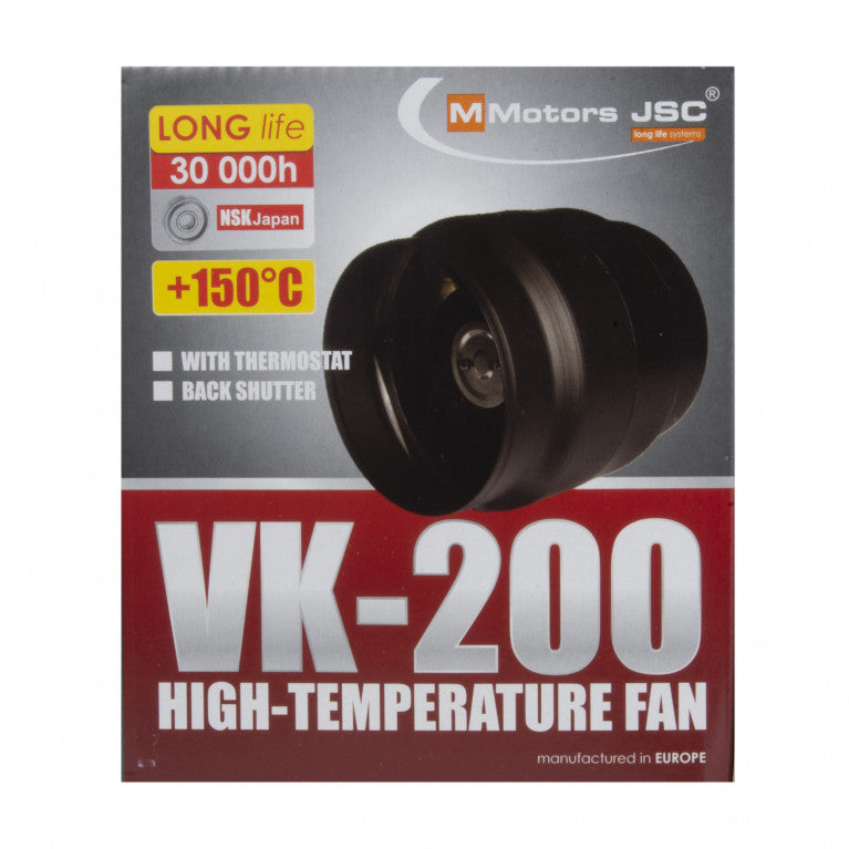 Heat-resistant duct exhaust fan VK 200, ⌀120mm, 205 m³ / h