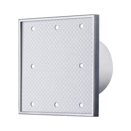 Bathroom fan for tile installation as front panel profile