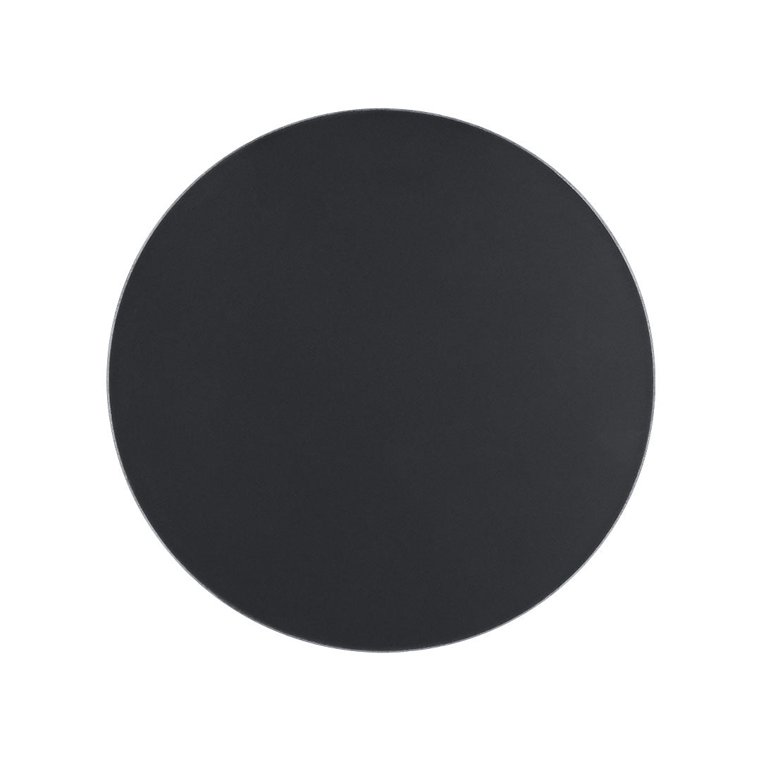 Bathroom fan round black glass panel matt front