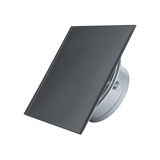 Bathroom fan ultra thin sport spigot dark gray glass square profile