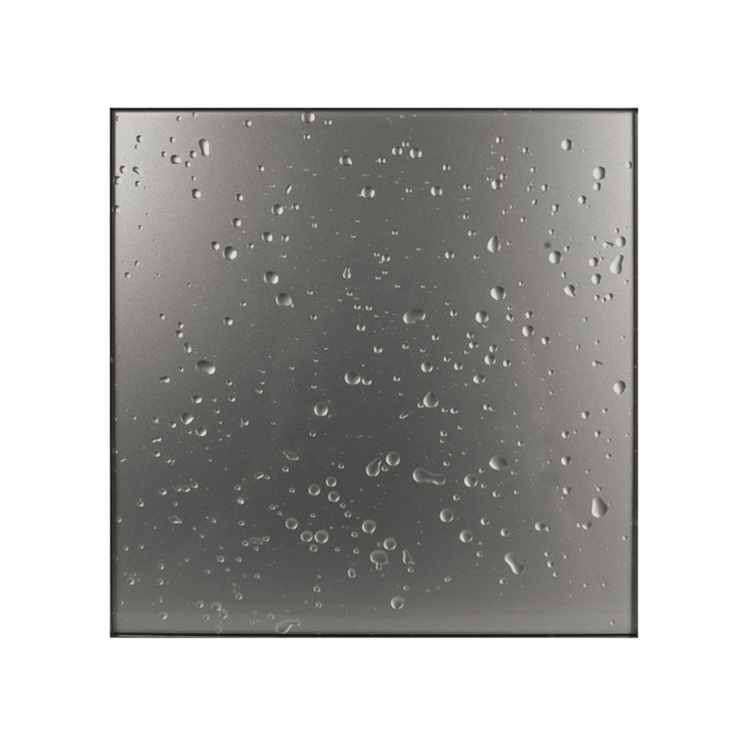 Bathroom fan ultra thin sport spigot dark gray water drops glass square front