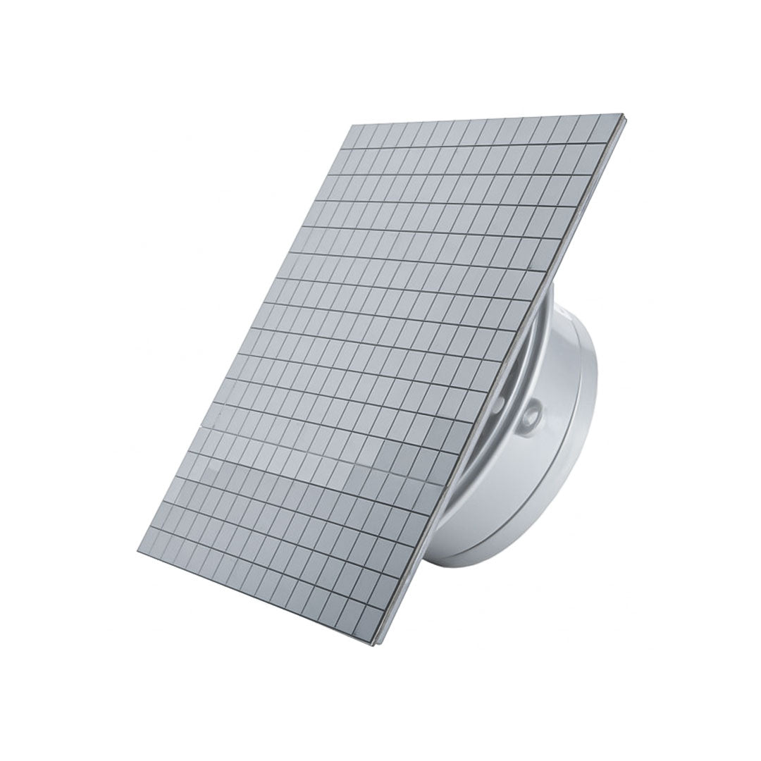 Bathroom fan ultra thin sport spigot silver spark glass square profile