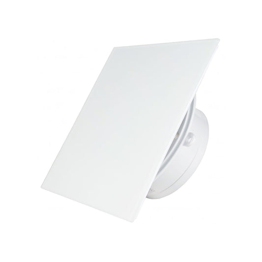 Bathroom fan ultra thin sport spigot white matt square profile