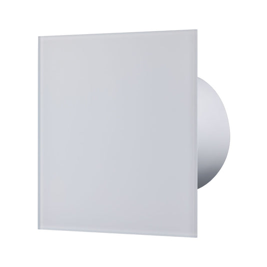Bathroom fan white matt glass panel profile