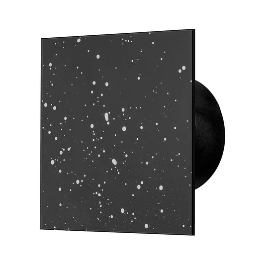 Black glass panel bathroom fan with silver dots profile