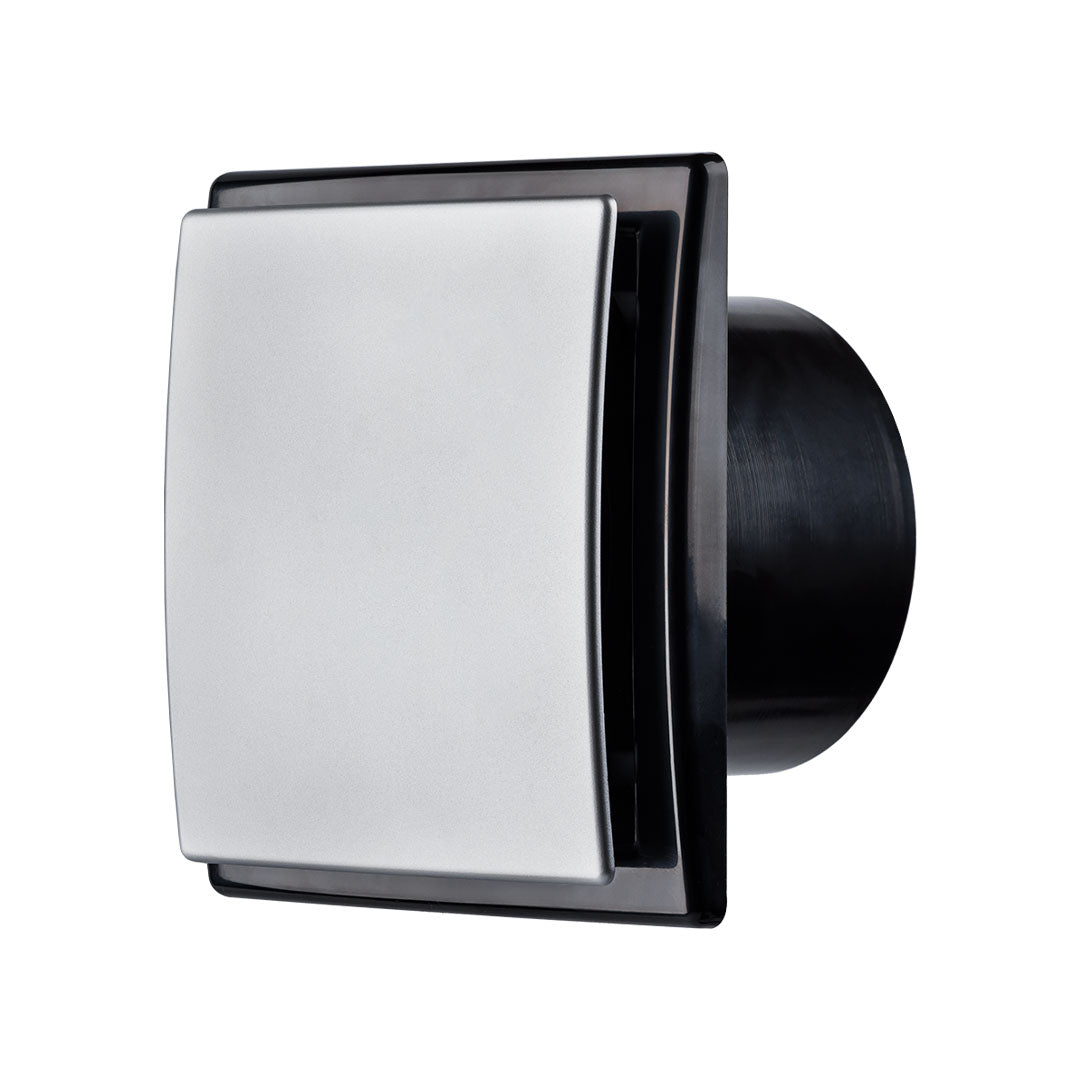 Household exhaust fan • Black and Inox • Ø100mm • 100 m³/h – MMotors