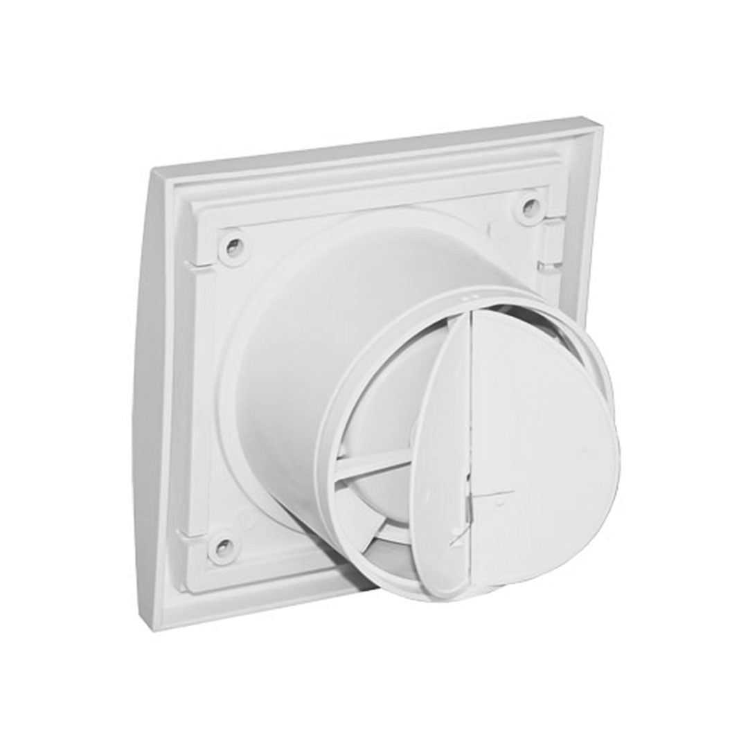 Household domestic exhaust fan white square back shutter