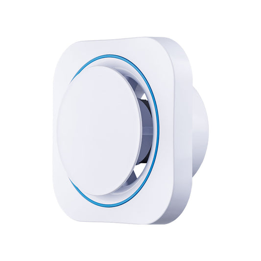 Household domestic white exhaust fan designer ring multicolor blue profile