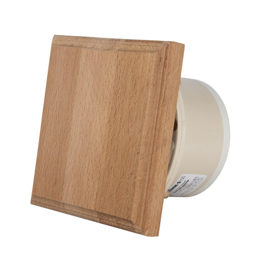 Heat-resistant sauna fan MM-S ⌀100mm, 105 m³/h, square wood, with back shutter