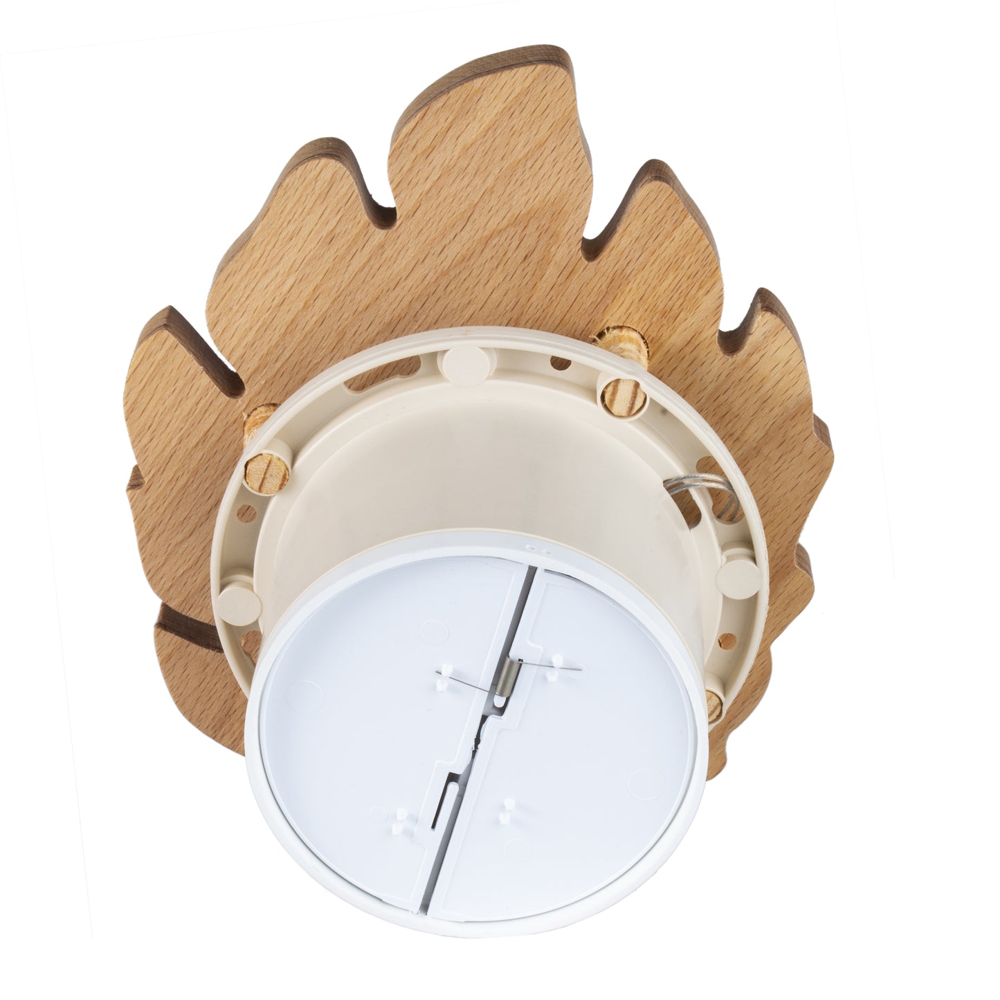 Ventilateur de sauna résistant à la chaleur MM-S ⌀100mm, 105 m³/h, bois, feuilles, avec clapet anti-retour