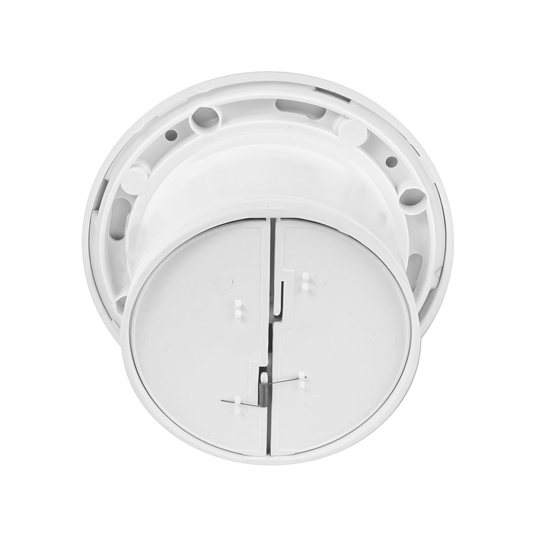 White sauna steam fan backside look on white background