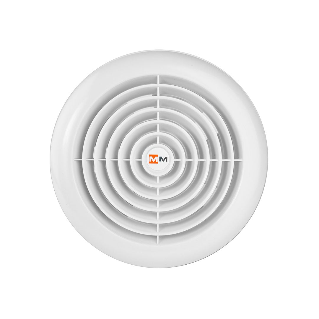 White sauna steam fan front look on white background