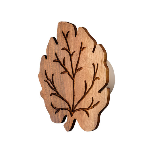 Sauna steam fan wood leaf profile