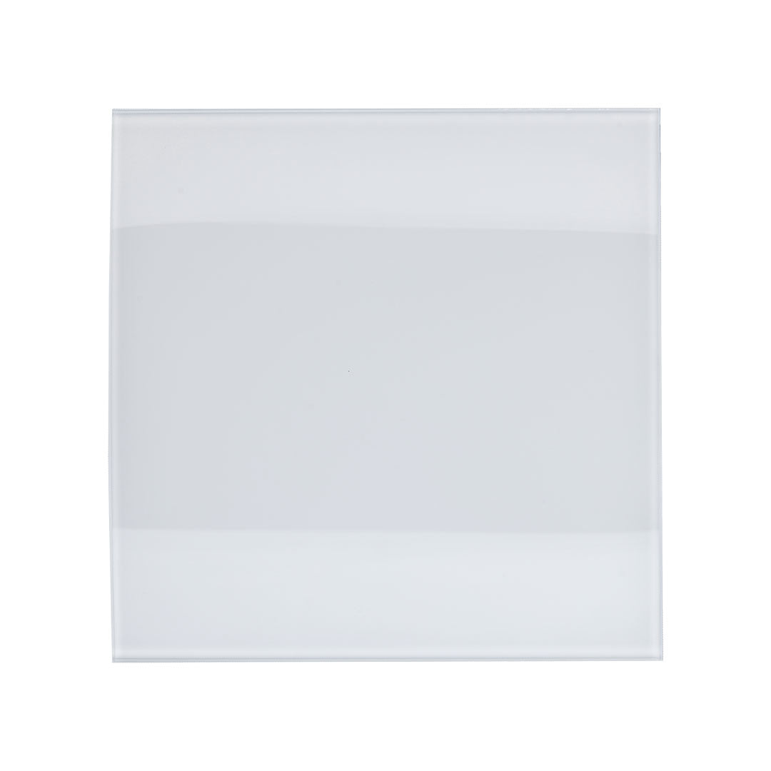 White glass bathroom fan ellipse gloss front