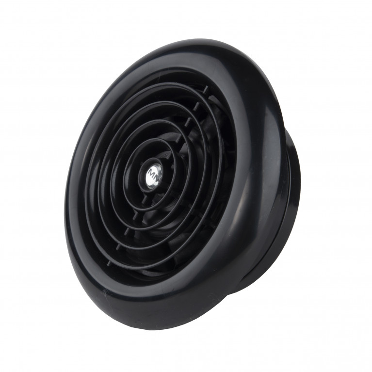 Ultra-thin exhaust fan with low installation depth MM 100, 60 m³ / h, black, with check valve