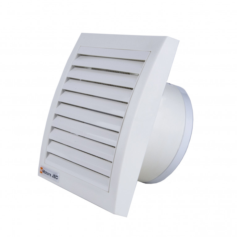 Ultra-thin fan MM 100, 90 m³ / h, white, with non-return valve
