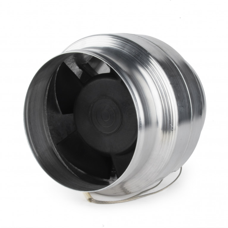 Heat-resistant duct fan VOK-T 120/⌀100mm, 150 m³ / h, with a check valve