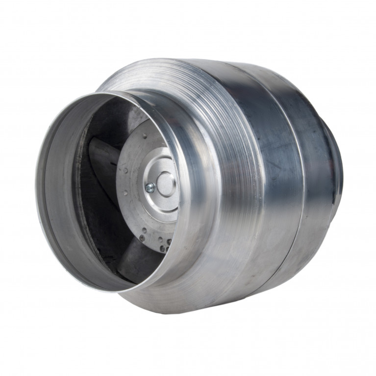 Heat-resistant duct fan VOK-T 135/⌀100mm, 205 m³ / h, with a check valve