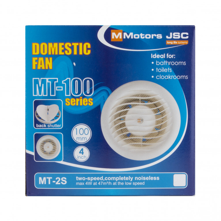 Budget fan MT 100, 95 kb / h, white, with check valve