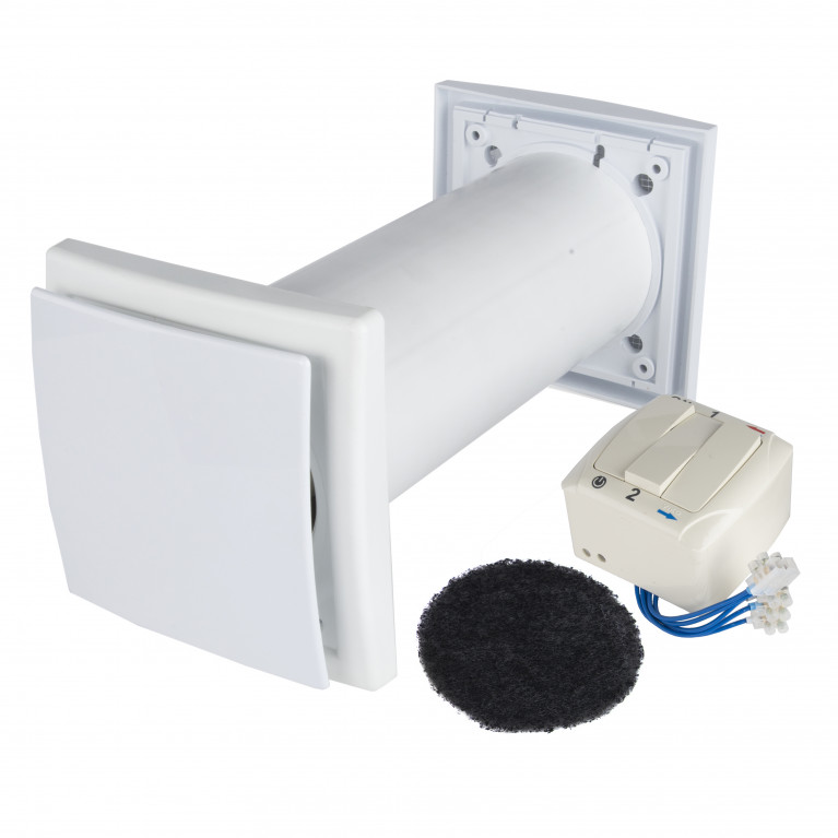 Air handling unit Eco-Freshness 01 comfort, 45-70 m³ / h, plastic, white, with CO sensor