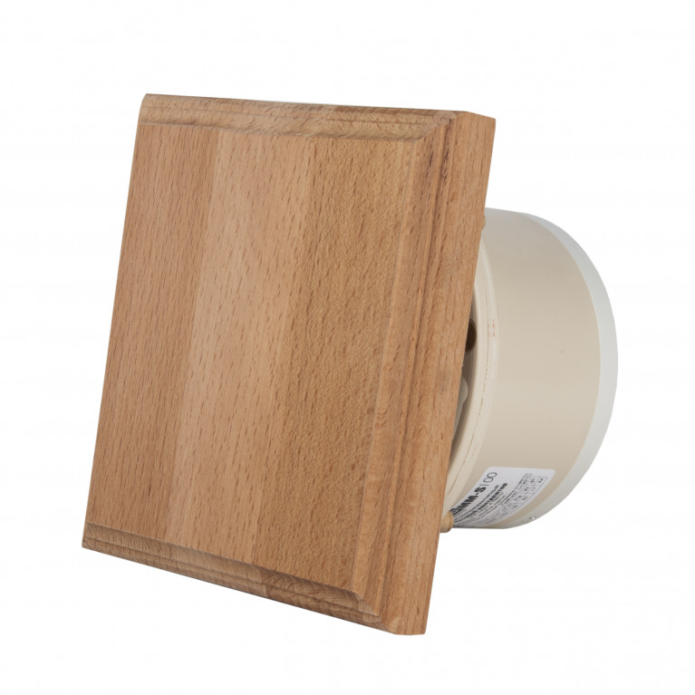 Heat-resistant sauna fan MM-S ⌀100mm, 105 m³ / h, wood, with check valve
